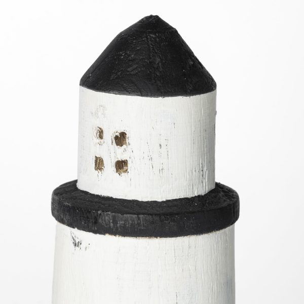 Abner Large 4L x 4W White Wooden Coastal Lighthouse 5