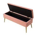 Achilles Pink Tufted Nailhead Storage Bench 9 Achilles Pink Tufted Nailhead Storage Bench
