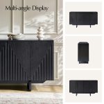 Adamo Black Embossed Modern Sideboard with Adjustable Shelves 10 Adamo Black Embossed Modern Sideboard with Adjustable Shelves