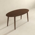 Walnut Solid Wood Mid Century Modern Dining Table 9 Walnut Solid Wood Mid Century Modern Dining Table