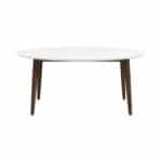 White Solid Wood Mid Century Modern Rectangular Dining Table 12 White Solid Wood Mid Century Modern Rectangular Dining Table