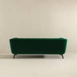 Grey Velvet Mid-Century Modern Sofa with Removable Legs