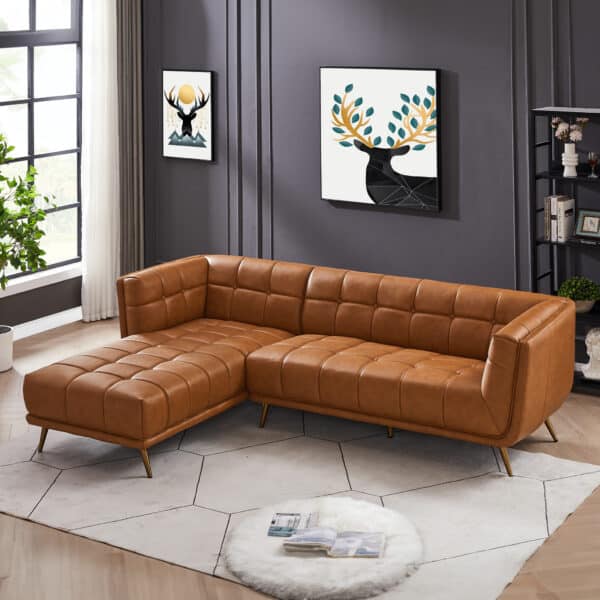AddisonLeftSectionalCognacLeatherSofa 6
