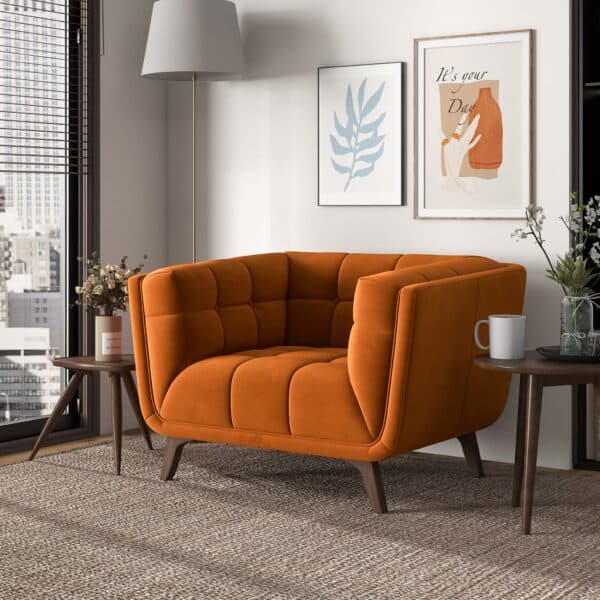AddisonLoungeChairorangevelvet 4