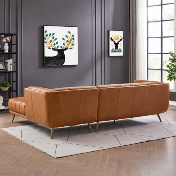 AddisonRightSectionalCognacLeatherSofa 3