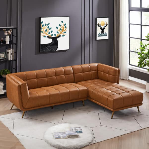 AddisonRightSectionalCognacLeatherSofa 6