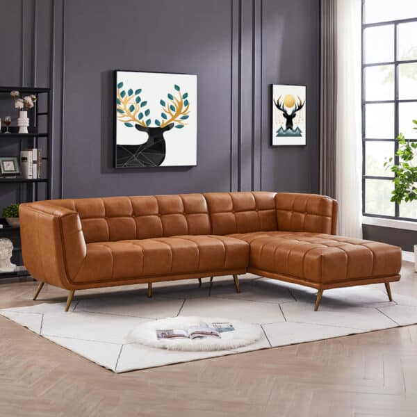 AddisonRightSectionalCognacLeatherSofa 7