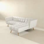 Cream Boucle Right Sectional Sofa Addison Style