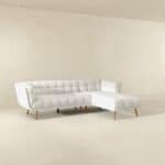 Cream Boucle Right Sectional Sofa Addison Style