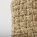 Adele 17.7L x 17.7W x 17.7H Medium Brown Seagrass Woven Square Pouf