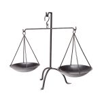 Adilah 16L x 10W Black Metal Vintage Inspired Weighing Scale