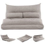 Adjustable 3-in-1 Floor Sofa Bed with Lumbar Pillows 25 Adjustable 3-in-1 Floor Sofa Bed with Lumbar Pillows