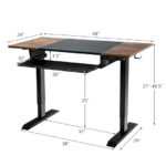 Adjustable 48 Inch Standing Desk with Keyboard Tray and Memory 24 Adjustable 48 Inch Standing Desk with Keyboard Tray and Memory