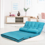 Adjustable 6-Position Foldable Floor Sofa with Washable Cover