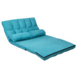 Adjustable 6-Position Foldable Floor Sofa with Washable Cover