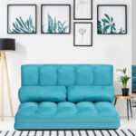 Adjustable 6-Position Foldable Floor Sofa with Washable Cover