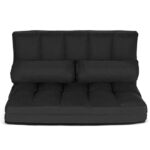 Adjustable 6-Position Foldable Floor Sofa with Washable Cover