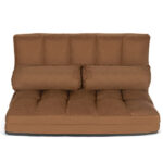 Adjustable 6-Position Foldable Floor Sofa with Washable Cover