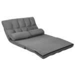 Adjustable 6-Position Foldable Floor Sofa with Washable Cover