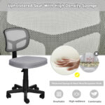 Adjustable Armless Mesh Office Chair with Wheels for Home