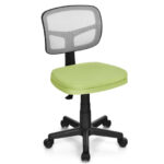 Adjustable Armless Mesh Office Chair with Wheels for Home
