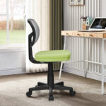 Adjustable Armless Mesh Office Chair with Wheels for Home