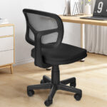 Adjustable Armless Mesh Office Chair with Wheels for Home