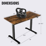 Adjustable Electric Standing Desk with Anti-Collision and Cable Management