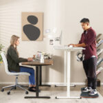 Adjustable Electric Standing Desk with Anti-Collision and Cable Management