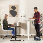 Adjustable Electric Standing Desk with Anti-Collision and Cable Management