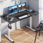 Adjustable Electric Standing Desk with Cable Management Hole 55 Inch