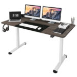 Adjustable Electric Standing Desk with Cable Management Hole 55 Inch