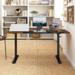 Adjustable Electric Standing Desk with Cable Management Hole 55 Inch