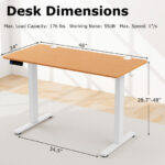 Adjustable Electric Standing Desk with Memory Settings and Cable Management