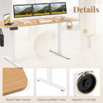 Adjustable Electric Standing Desk with Memory Settings and Hooks 34 Adjustable Electric Standing Desk with Memory Settings and Hooks