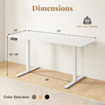 Adjustable Electric Standing Desk with Memory Settings and Hooks 40 Adjustable Electric Standing Desk with Memory Settings and Hooks