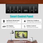 Adjustable Electric Standing Desk with Memory and Spacious Tabletop