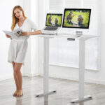 Adjustable Electric Standing Desk with Memory and Spacious Tabletop