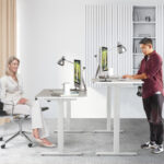Adjustable Electric Standing Desk with Memory and Spacious Tabletop