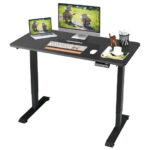 Adjustable Electric Standing Desk with Memory and Spacious Tabletop