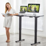 Adjustable Electric Standing Desk with Memory and Spacious Tabletop