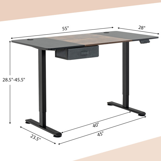 Adjustable Electric Standing Desk with USB Port and Drawer 18 Adjustable Electric Standing Desk with USB Port and Drawer - Image 18