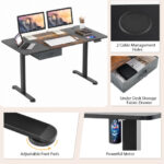 Adjustable Electric Standing Desk with USB Port and Drawer 48 Adjustable Electric Standing Desk with USB Port and Drawer