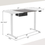Adjustable Electric Standing Desk with USB Port and Drawer 53 Adjustable Electric Standing Desk with USB Port and Drawer