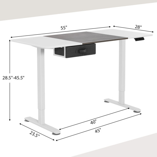 Adjustable Electric Standing Desk with USB Port and Drawer 25 Adjustable Electric Standing Desk with USB Port and Drawer - Image 25
