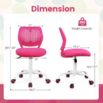 Adjustable Ergonomic Kids Desk Chair with Wheels and Mesh Back