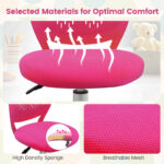 Adjustable Ergonomic Kids Desk Chair with Wheels and Mesh Back
