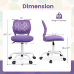 Adjustable Ergonomic Kids Desk Chair with Wheels and Mesh Back