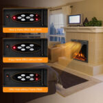 Adjustable Flame Electric Fireplace Insert with Heater and Remote Control