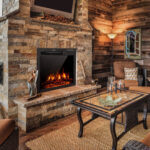 Adjustable Flame Electric Fireplace Insert with Heater and Remote Control